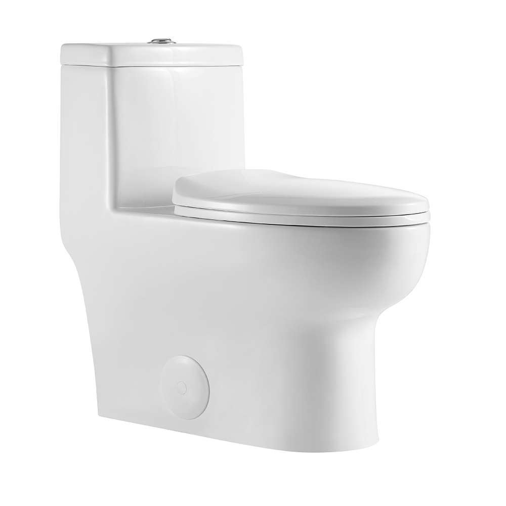 Elongated One-Piece Seamless Design Toilet with Comfort Height Seat Model T075-WJ