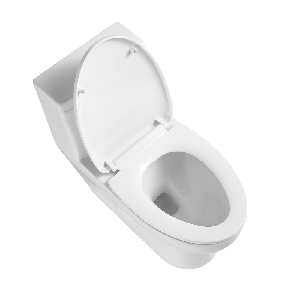 Elongated One-Piece Seamless Design Toilet with Comfort Height Seat Model T075-WJ