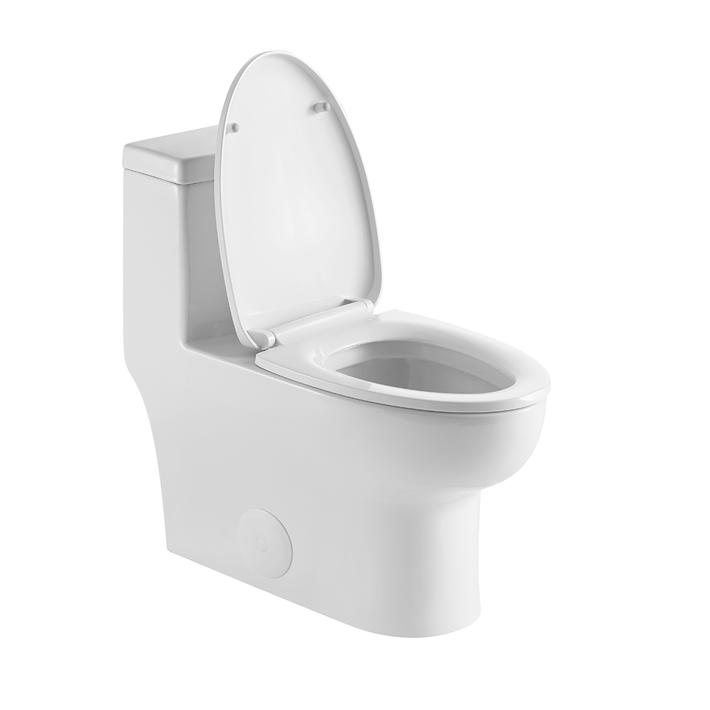 Elongated One-Piece Seamless Design Toilet with Comfort Height Seat Model T075-WJ