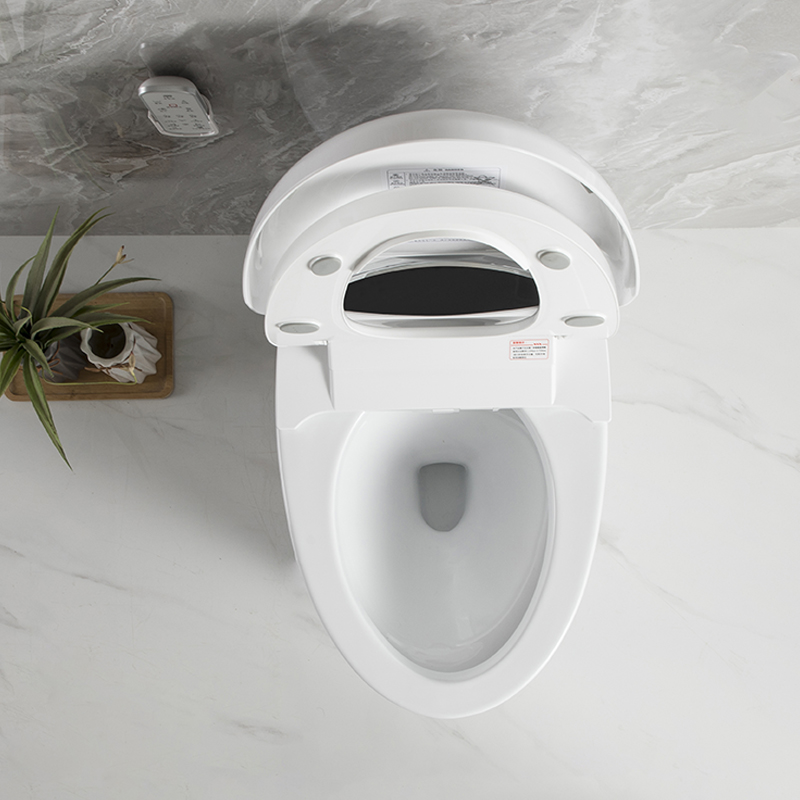 TE208-WH Smart Bidet Toilet,Dual-Flush Elongated Tankless Toilet Bidet, with Warm Water, Foot Sensor Operation,One Piece Toilet for Bathrooms