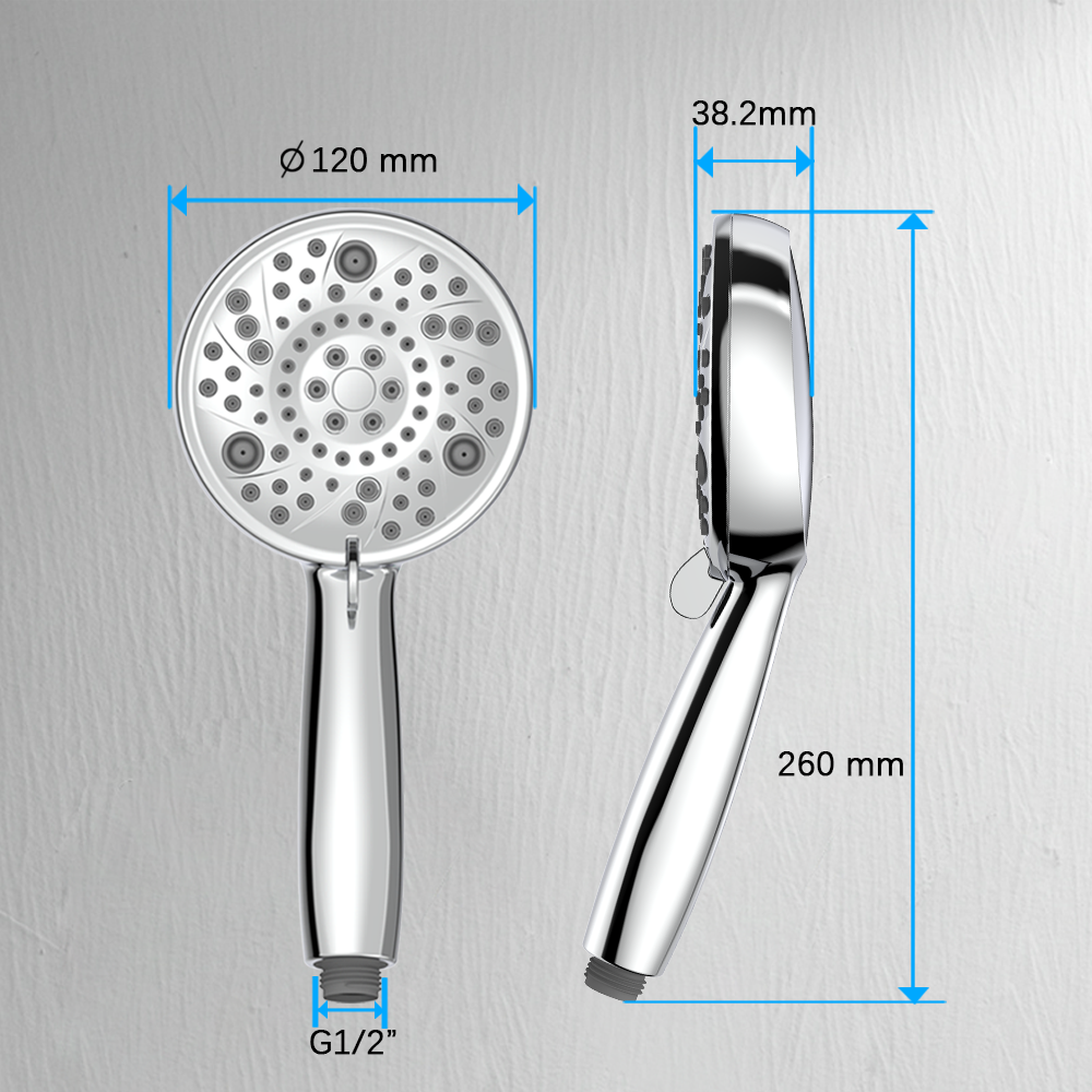 SH-SY2117CH BOTHWA 8 Functions Shower Head with Hand Shower