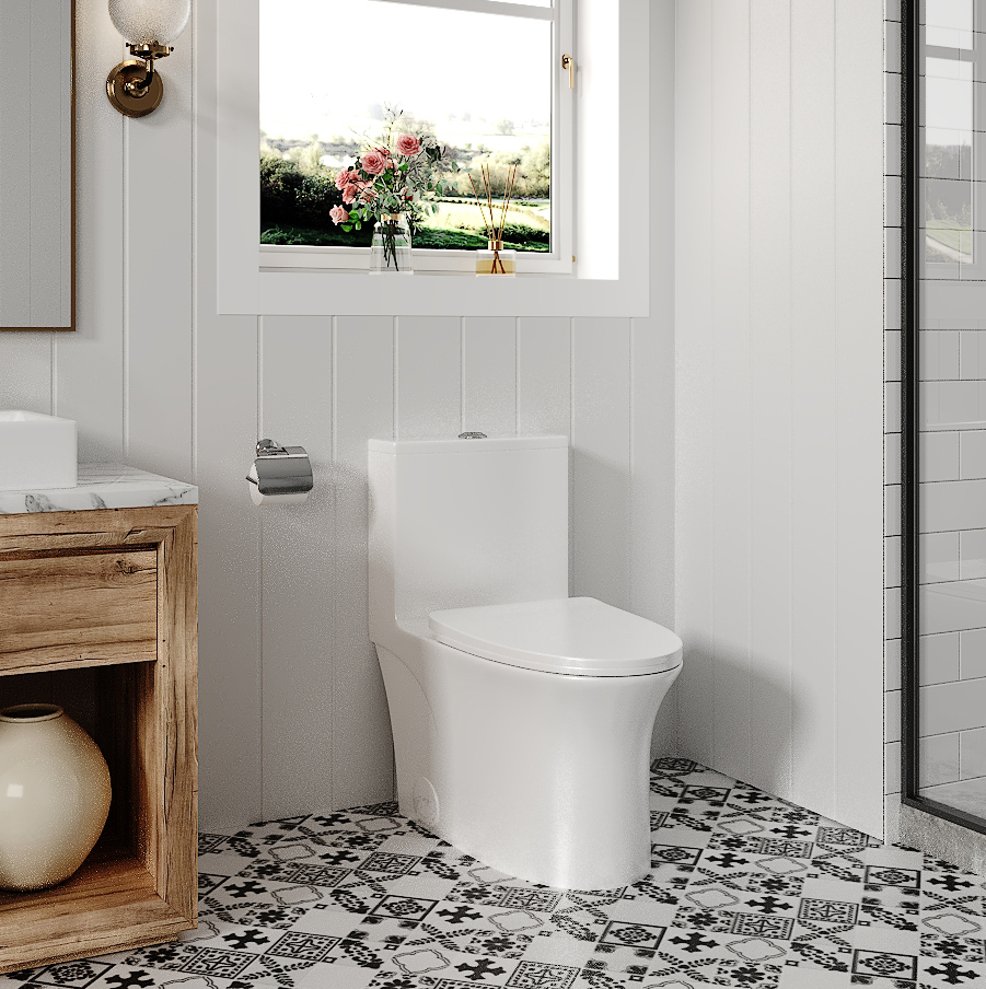 BOTHWA 12 Inch Modern Floor Mounted Toilet Toilet Design Model T039-WT